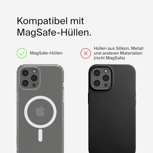 BoostCharge Pro Kabellose Powerbank 5000mAh mit Qi2, MagSafe-Kompatibles Tragbares Ladegerät mit Integriertem Ständer, für iPhone 17, iPhone Air, iPhone 16, 15, 14, Pixelsnap usw. – Schwarz