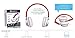 ECOOPRO Lightweight Portable Adjustable Over Ear Stereo Earphone Headphones Headset for PC MP3 MP4 Tablet Most Smart Phones -White
