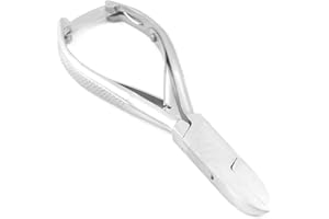 AAPROTOOLS AA PRO New Professional Heavy Duty Toe Nail Clipper Cutter Nipper Double Spring CONVAVE Pedicure 5.5" with Clip A+ Quality
