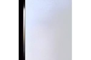 DUOFIRE Privacy Window Film Frosted Glass Film Matte White Static Cling Glass Film No Glue Anti-UV Window Sticker Non Adhesive for Privacy Office Meeting Room Bathroom Living Room DS001W 47.2x78.7in