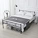 GreenForest Full Size Bed Frame with Headboard Metal Heavy Duty Stable Slats Supports Boxspring Replacement Double Platform Mattress Base,Black (Full)