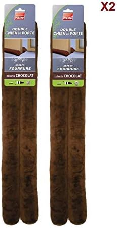 Plasto – 587901 – Double Draught Excluder, Fur Texture 80 cm x2