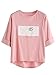 MakeMeChic Women's Daisy Print High Low Casual Short Sleeve T-shirt Pink One Size