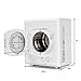 COSTWAY Electric Compact Laundry Dryer, 2.65 Cu.Ft Capacity Portable Tumble Clothes Dryer with Stainless Steel Tub, Control Panel Downside Easy Control for 4 Automatic Drying Mode, White