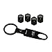 New 1pcs Honda Keychain Lanyard Badge Holder + Black Mugen Steel Car Air Tire Valve Caps and Black Keychain For Honda