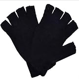 XY Fancy Unisex Plain Basic Fingerless Winter Knitted Gloves