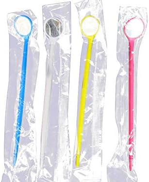 Ocean Aquarius The Colorful Disposable Mouth Exam Mirrors Plastic Instrument Mirror 100 PCS (Color random)