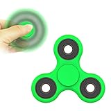 Hand Spinner, Fxexblin Fidget Spinner Fidget Toy Stress Reliever EDC Focus Toy Great for ADD, ADHD, Autism Adult Children, Anxiety Spinning Toy (Green)