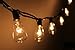 fantado 10 Socket Outdoor Patio String Light Set, S38 Clear Bulbs, 10 FT Black Cord w/ E12 C7 Base by PaperLanternStore