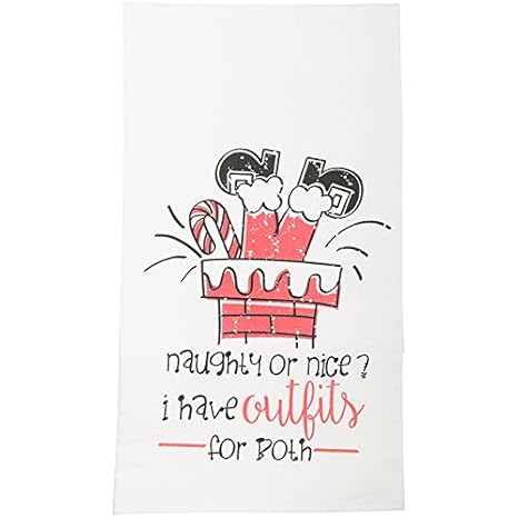 Amazon Com Naughty Or Nice Kitchen Towel By Carson Home Kitchen