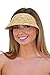 Jacobson Straw Hat - Slip On Braid Visor,Tan,Adult