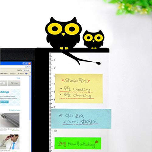 Eraimp Right Computer Monitors Side Panel/Acrylic Message Boards Memo Pads - Cute Owl&Pandas - Notes Memo Board for Computer Monitors(2Pack/Set)