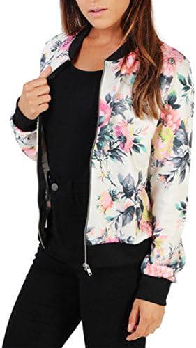 Womens Multicolor Coats, RIUDA Womens Print Flower Long Sleeve Blazer Suit Casual Jacket Coat (S)