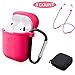 Tutor AirPods Silicone Case Shock Proof Protecitive Cover and Anti-lost Strap and Headphone Case for Apple AirPods(Prink)
