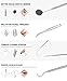 Tenozek Stainless Steel Dental Tools, Dental Picks, Dental Hygiene Kit, Tooth Scraper Plaque Tartar Scraper Remover/Tonsil Stone Remover with Light