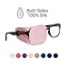 Astropic Silk Eye Patch for Adults Kids Glasses to Cover Either Eye (Medium, English Rose Pink)