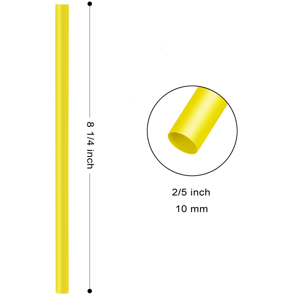 100 Count 100% Compostable PLA Jumbo Smoothie Straws-2/5" Wide X 8 1/4" Long KTOB Biodegradable Colorful Disposable Drinking Straws-Eco Friendly Plant-Based Plastic Milkshake Straws - Image 3