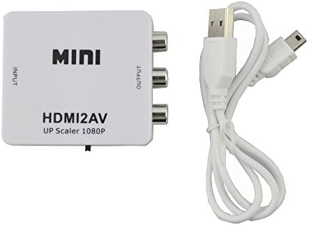 MMNNE HDMI to AV Converter 1080p HDMI to RCA CVBS AV Composite Adapter HDMI2AV Converter support PAL/NTSC TV format output