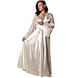 2018 Christmas 2PCS Women Plus Size Sexy Satin Long