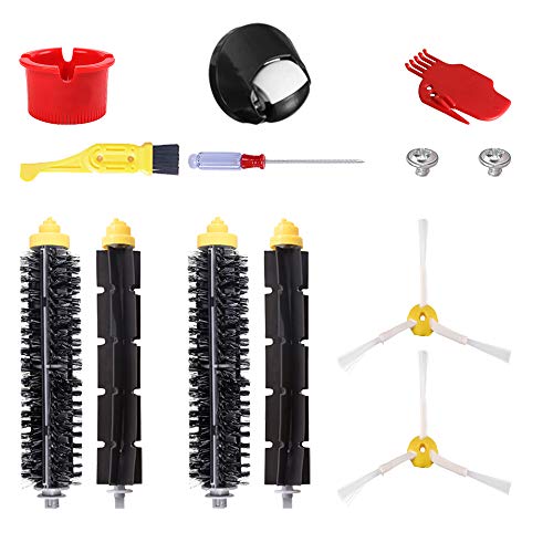 ECOMAID Replacement Roomba Front Wheel Caster Assembly for iRobot Roomba 690 650 655 660 760 770 780 (600&700 Series),Replacement Roomba Parts Bristle Brush Flexible Beater Brush Spinning Side Brush