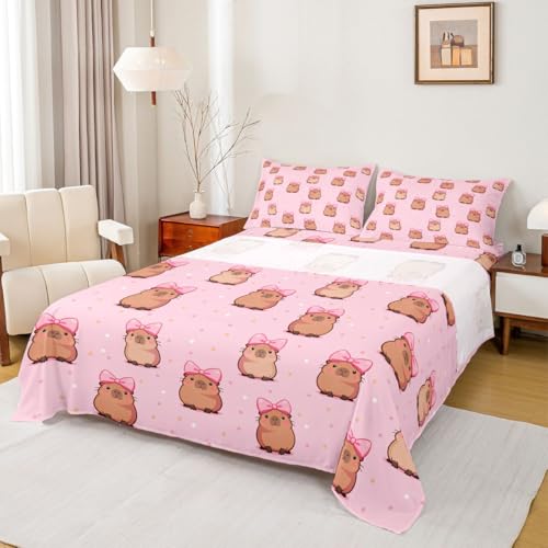 Erose Bridal Bow Capybara 3 Piece Bedding Set
