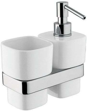 BA Modulo Wall Toothbrush Holder Bath Tumbler &amp; Soap Lotion Dispenser Set