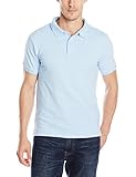 IZOD Uniform Young Men's Short Sleeve Pique Polo, Light Blue, X-Large