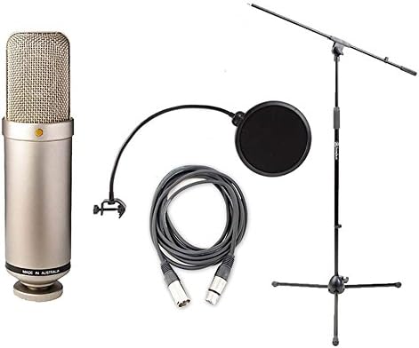 Rode NTK Class A Tube Studio Mic w/AxcessAbles XLR Cable, windpop & Mic Stand