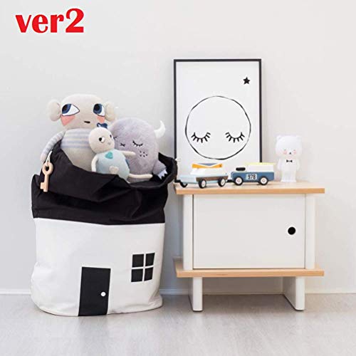 image for LQT Ltd 65x40cm INS Cute House Toy Storage Bag Children Kids Baby Pure