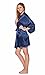 Satin Kimono Rhinestone Mother of The Bride Robe (XX-Large, Navy Blue)