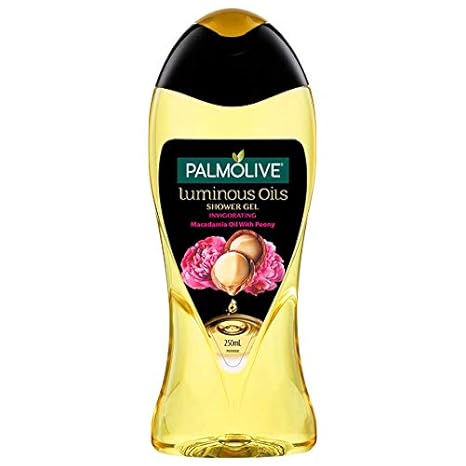 Palmolive Body Wash Luminous Oils Invigorating Shower Gel with 100% Natural Macadamia Oil & Peony Extracts, 250ml