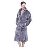 Clearance Men Women Fleece Kimono Bathrobe Soft