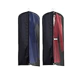 La Saveur 2 Pack 60 inch Garment Bags, Extra Long for Dresses, Gowns, Clothes Storage