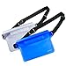 Venterior Waterproof Waist Pouch 2-Pack | Beach Accessories Fanny Pack for Swimming Snorkeling Sailing Kayaking Beach Pool Water Parks | Keep Your Phone Wallet Safe and Dry (Blue & White)