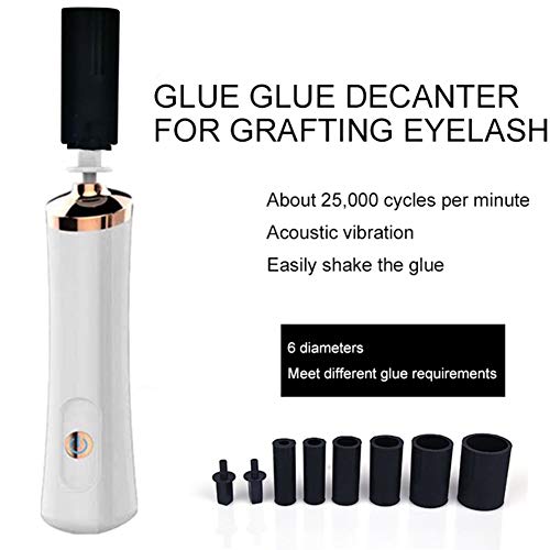 shlutesoy False Eyelashes & Adhesives Liquid Nail Polish Shaking Machine Electric Eyelash Glue Shaker Makeup Tool White