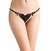 Panties,BeautyVan Fashion Lady Love Shape Lace Heart Briefs Lingerie G-string Thongs Panties (Black)