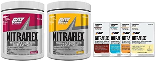 GAT Nitraflex 30svg Combo Pack W/4 Single Serving Packets(FruitPunch+PineApple)