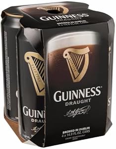 Guinness Draught Stout, 4 pack Cans, 14.9 fl oz, 4.2% ABV