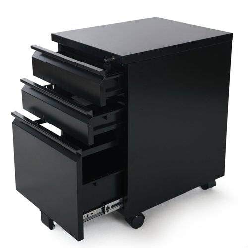 Amazon Com Qtqz 3 Drawer Lockable Steel Mobile Pedestal Office