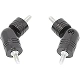 MERIVILLE Hinged Elbow Connector - Designed for Bay Window Curtain Rods or Corner Drapery Rods up to 1-inch Diameter, Oil-Rubbed Bronze, 2 Pcs