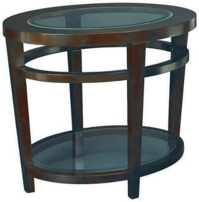 Hammary Urbana Oval End Table in Merlot