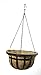 Panacea Products Flat Iron Series 14-Inch Hanging Basket, Black