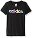 adidas Girls' Big V-Neck Performance T-Shirt, Black, M (10/12)