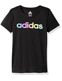 Camiseta de rendimiento con cuello en V grande para niñas de adidas