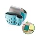 Tfwadmx Sponge Holder Sink Caddy Soap Holder for Kitchen Organization Plastic Storage Baskets (Blue)
