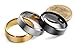 FIBO STEEL 8MM Stainless Steel Rings for Men Promise Wedding Band Ring Engagement 3 Pcs a Set, Size 10