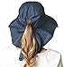 Bienvenu Women's Sun Protective Wide Brim Sunscreen Visor Holiday Sunhat, Navy