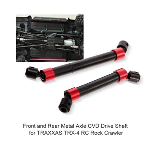 Clothful  2pcs Front and Rear Metal Axle CVD Drive Shaft for TRAXXAS TRX-4 RC Rock Crawler
