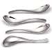 HIWARE Thick Heavy-Weight Soup Spoons, Stainless Steel Soup Spoons, Table Spoons, Set of 4