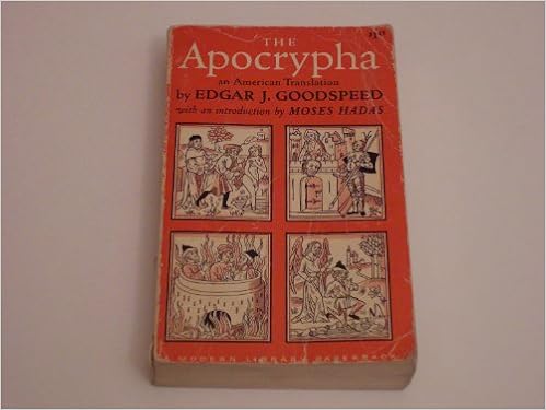 The Apocrypha An American Translation A Vintage Book V163 Edgar J Goodspeed Moses Hadas Amazon Com Books
